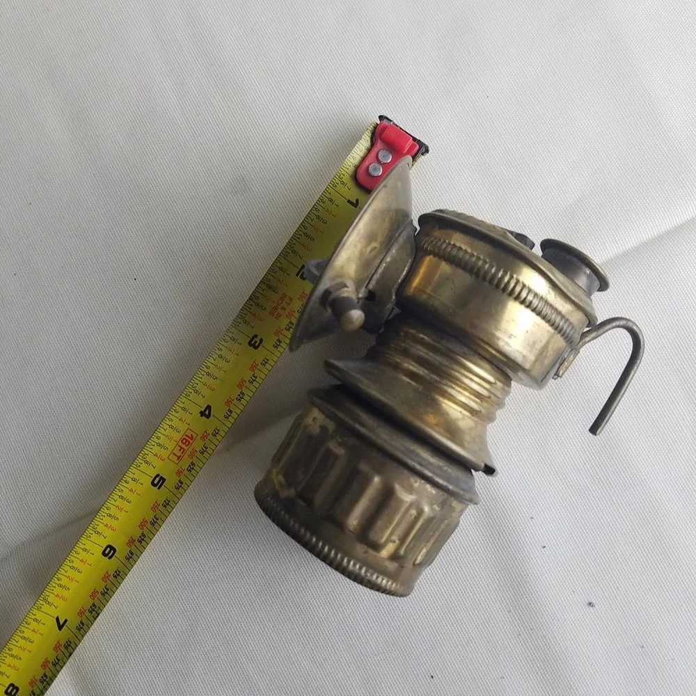 Antique Brass Miner s Lamp Oil Lantern Vintage‎ Industrial Shanklin mfg